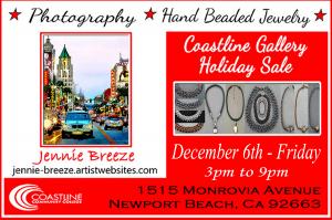 DATE CHANGE...Artist Jennie Breeze Participates In Coatsline Art Gallery Holiday Sale 